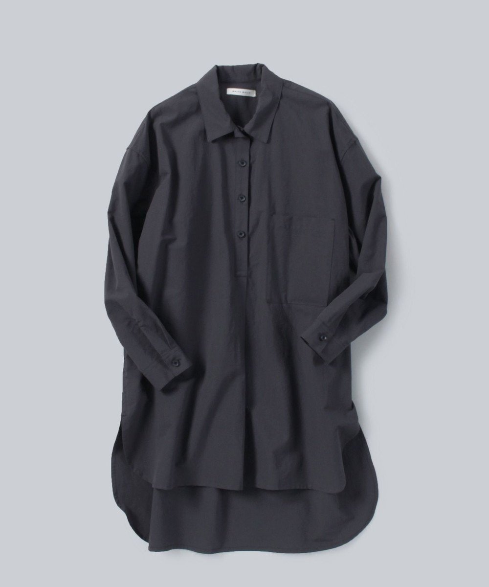 【ホワイトメイルズ/WHITE MAILS】の【UNISEX】COTTON PAPER WASHED ポプリンロングシャツ インテリア・キッズ・メンズ・レディースファッション・服の通販 founy(ファニー) 　ファッション　Fashion　レディースファッション　Fashion for Women　トップス・カットソー　Cut & Sew Tops　シャツ・ブラウス・オフィスカジュアル　Elegant Blouses & Button-Ups　ギャザー　Gathered, Ruffled　チュニック　Tunic, Long Top　ユニセックス　Unisex, Genderless　ワッシャー　Washer, Crinkled Finish　A/W・秋冬　Autumn/Winter　S/S・春夏　SS, Spring/Summer, Warm Season　夏　Summer　コン|ID: prp329100004676798 ipo3291000000033790753