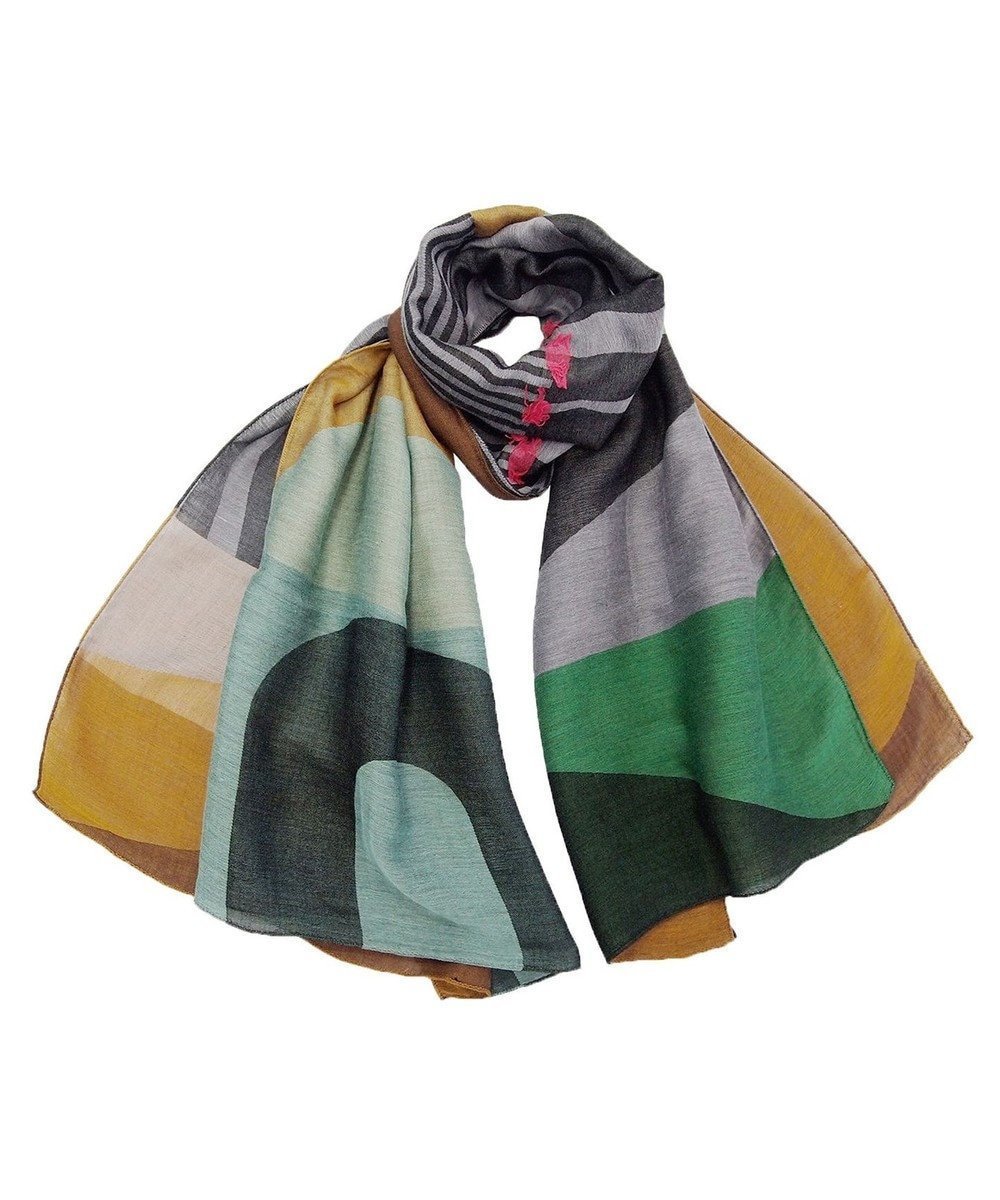 【ポルス/POLS】のコットンレイヤーストール インテリア・キッズ・メンズ・レディースファッション・服の通販 founy(ファニー) 　ファッション　Fashion　レディースファッション　Fashion for Women　ショール　Shawl, Wrap　ストライプ　Stripe, Striped Pattern　ストール　Stole, Wrap　ファブリック　Fabric, Textile　フリンジ　Fringe, Tassel　A/W・秋冬　Autumn/Winter　S/S・春夏　SS, Spring/Summer, Warm Season　夏　Summer　オレンジ|ID: prp329100004676809 ipo3291000000033790782