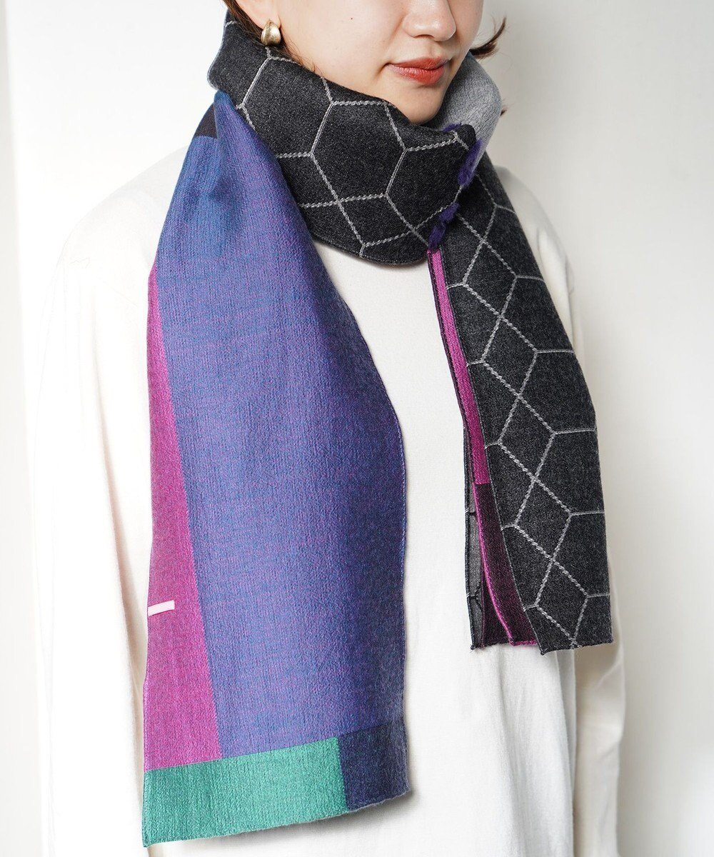 【ポルス/POLS】のウールレイヤーストール インテリア・キッズ・メンズ・レディースファッション・服の通販 founy(ファニー) 　ファッション　Fashion　レディースファッション　Fashion for Women　ショール　Shawl, Wrap　ストール　Stole, Wrap　ファブリック　Fabric, Textile　A/W・秋冬　Autumn/Winter　レッド|ID: prp329100004676831 ipo3291000000033790847