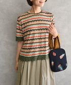 【ムーク/muuc】の〈高品質シルク100%〉透かしレース編み シルクマルチボーダー半袖プルオーバー 人気、トレンドファッション・服の通販 founy(ファニー) ファッション Fashion レディースファッション Fashion for Women トップス・カットソー Cut & Sew Tops ニット Knit Tops & Sweaters カジュアルプルオーバー・ニットトップス Pullovers & Knit Tops / Casual Pullovers 春 Spring キャンバス Canvas, Canvas Fabric シルク Silk, 100% Silk セーター Sweater, Knitwear 透かし Cut-Out, Lacework 手編み Hand-Knitted, Handmade Knit ネップ Nepp, Slub Yarn パターン Pattern, Design Print 半袖 Short Sleeve, Half Sleeve レース Lace, Lace Fabric S/S・春夏 SS, Spring/Summer, Warm Season 再入荷 Restock / Back in Stock 夏 Summer thumbnail グリーンオレンジ|ID: prp329100004676838 ipo3291000000034264583