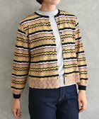 【ムーク/muuc】の〈高品質シルク100%〉〈通年着られる〉袖リブあり シェルボタン使用 透かしレース編み シルクマルチボーダーカーディガン ブロンズブラック|ID: prp329100004676839 ipo3291000000034264598