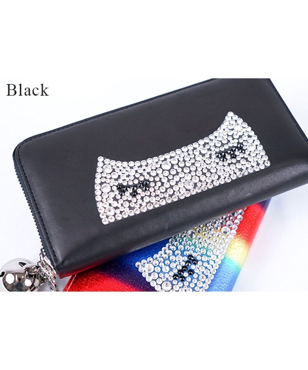 【ツモリチサト キャリー/tsumori chisato CARRY】のキラネコ ラウンドファスナー長財布 人気、トレンドファッション・服の通販 founy(ファニー) ファッション Fashion レディースファッション Fashion for Women ミニ財布・二つ折り財布 Wallets & Card Cases ストーン Stone, Gem-Like ネコ Cat, Feline Motif ポケット Pocket, Pocket Detail モチーフ Motif, Design Theme ラウンド Round, Round Neck 財布 Wallet, Purse other-1|ID: prp329100004676851 ipo3291000000034264835