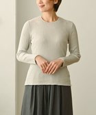 【ムーク/muuc】の〈高品質シルク&スーピマ超長綿〉〈洗えるニット〉〈通年着られる〉袖口模様編み プルオーバー グレー|ID: prp329100004676857 ipo3291000000034265002