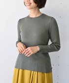 【ムーク/muuc】の〈高品質シルク&スーピマ超長綿〉〈洗えるニット〉〈通年着られる〉袖口模様編み プルオーバー グリーン|ID: prp329100004676857 ipo3291000000034265006