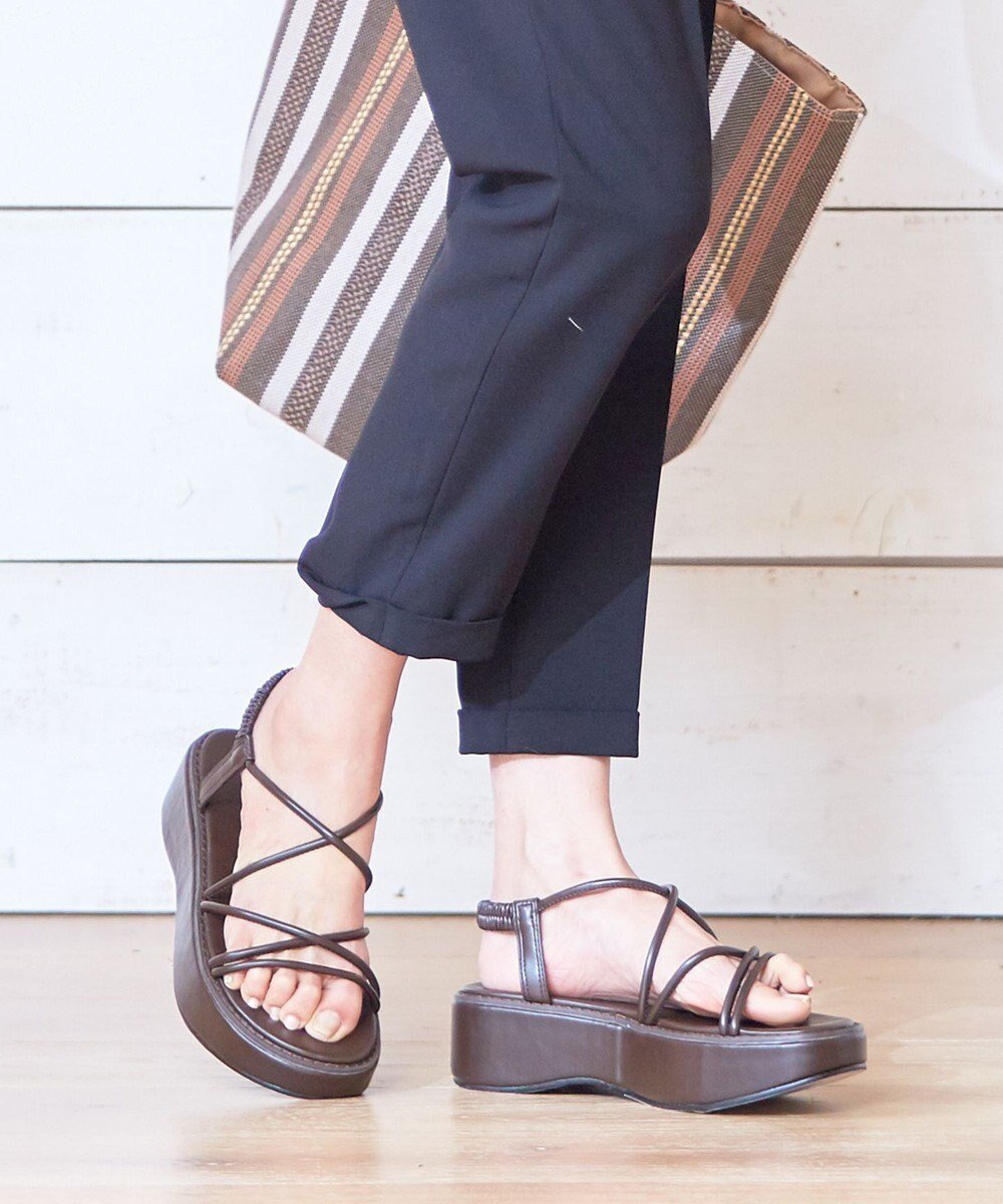 【エニー/ANY】のプラットフォーム サンダル インテリア・キッズ・メンズ・レディースファッション・服の通販 founy(ファニー) 　ファッション　Fashion　レディースファッション　Fashion for Women　サンダル　Sandals, Summer Shoes　シューズ　Shoes, Footwear　レース　Lace, Lace Fabric　夏　Summer　春　Spring　S/S・春夏　SS, Spring/Summer, Warm Season　ブラウン系|ID: prp329100004676869 ipo3291000000034211735