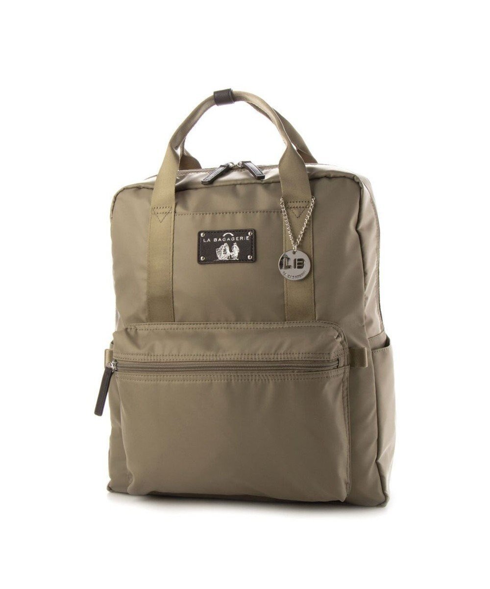 【ラ バガジェリー/LA BAGAGERIE】の10ポケット持ち手付きリュック Lサイズ インテリア・キッズ・メンズ・レディースファッション・服の通販 founy(ファニー) 　ファッション　Fashion　レディースファッション　Fashion for Women　バッグ　Bags　おすすめ　Recommended / Our Picks　シンプル　Simple, Minimal　スマート　Smart, Elegant　トラベル　Travel, Travel Gear　ポケット　Pocket, Pocket Detail　リュック　Backpack, Rucksack　軽量　Lightweight, Ultra Light　カーキ|ID: prp329100004676871 ipo3291000000034265168