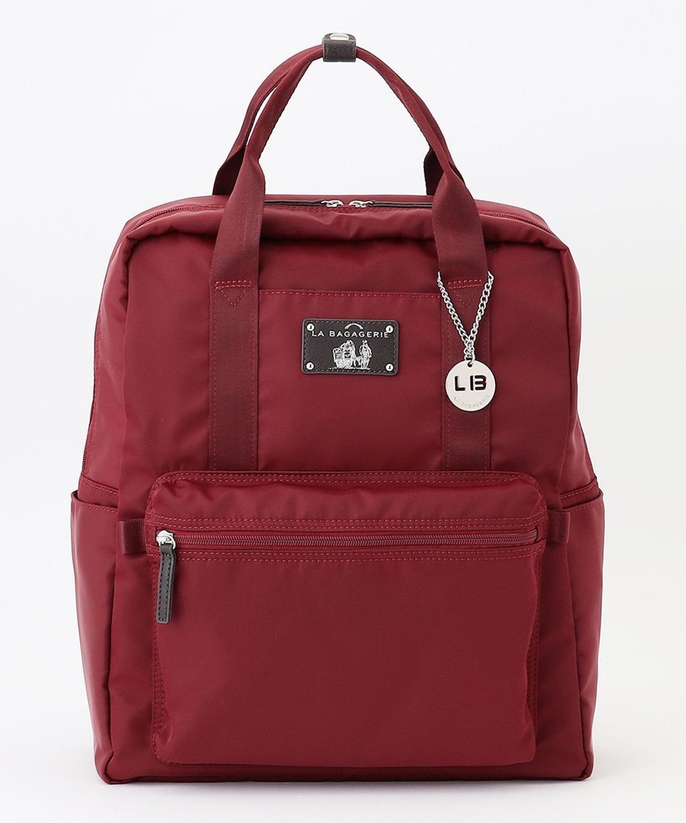 【ラ バガジェリー/LA BAGAGERIE】の10ポケット持ち手付きリュック Lサイズ インテリア・キッズ・メンズ・レディースファッション・服の通販 founy(ファニー) 　ファッション　Fashion　レディースファッション　Fashion for Women　バッグ　Bags　おすすめ　Recommended / Our Picks　シンプル　Simple, Minimal　スマート　Smart, Elegant　トラベル　Travel, Travel Gear　ポケット　Pocket, Pocket Detail　リュック　Backpack, Rucksack　軽量　Lightweight, Ultra Light　ワイン|ID: prp329100004676871 ipo3291000000034265170