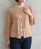 【ムーク/muuc】の〈高品質シルク100%〉〈通年着られる〉透かしレース編み 袖リブあり シェルボタン使用 カーディガン ブロンド|ID: prp329100004676889 ipo3291000000034263409