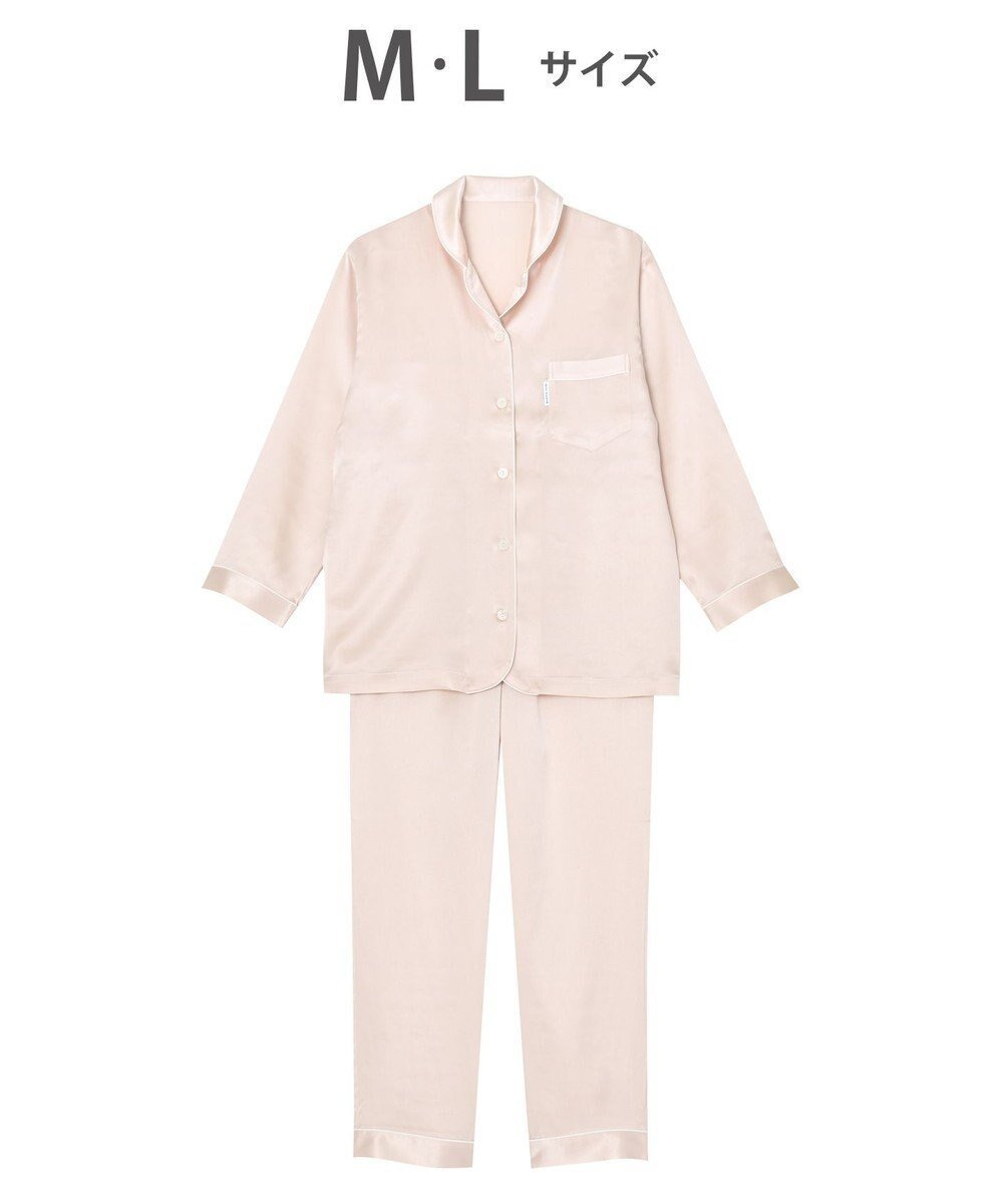 【ワコール 睡眠科学/wacoal suimin】の【パジャマ】 長袖・長ズボン シルクサテン 吸放湿性 睡眠科学/ワコール YDX582 インテリア・キッズ・メンズ・レディースファッション・服の通販 founy(ファニー) ファッション Fashion レディースファッション Fashion for Women トップス・カットソー Cut & Sew Tops サテン Satin, Glossy Fabric シルク Silk, 100% Silk 長袖 Long Sleeve, Full Sleeve パジャマ Pajamas, Sleepwear パターン Pattern, Design Print メンズ Men's, Menswear ロング Long, Long-Length ピンク|ID: prp329100004676895 ipo3291000000034263628