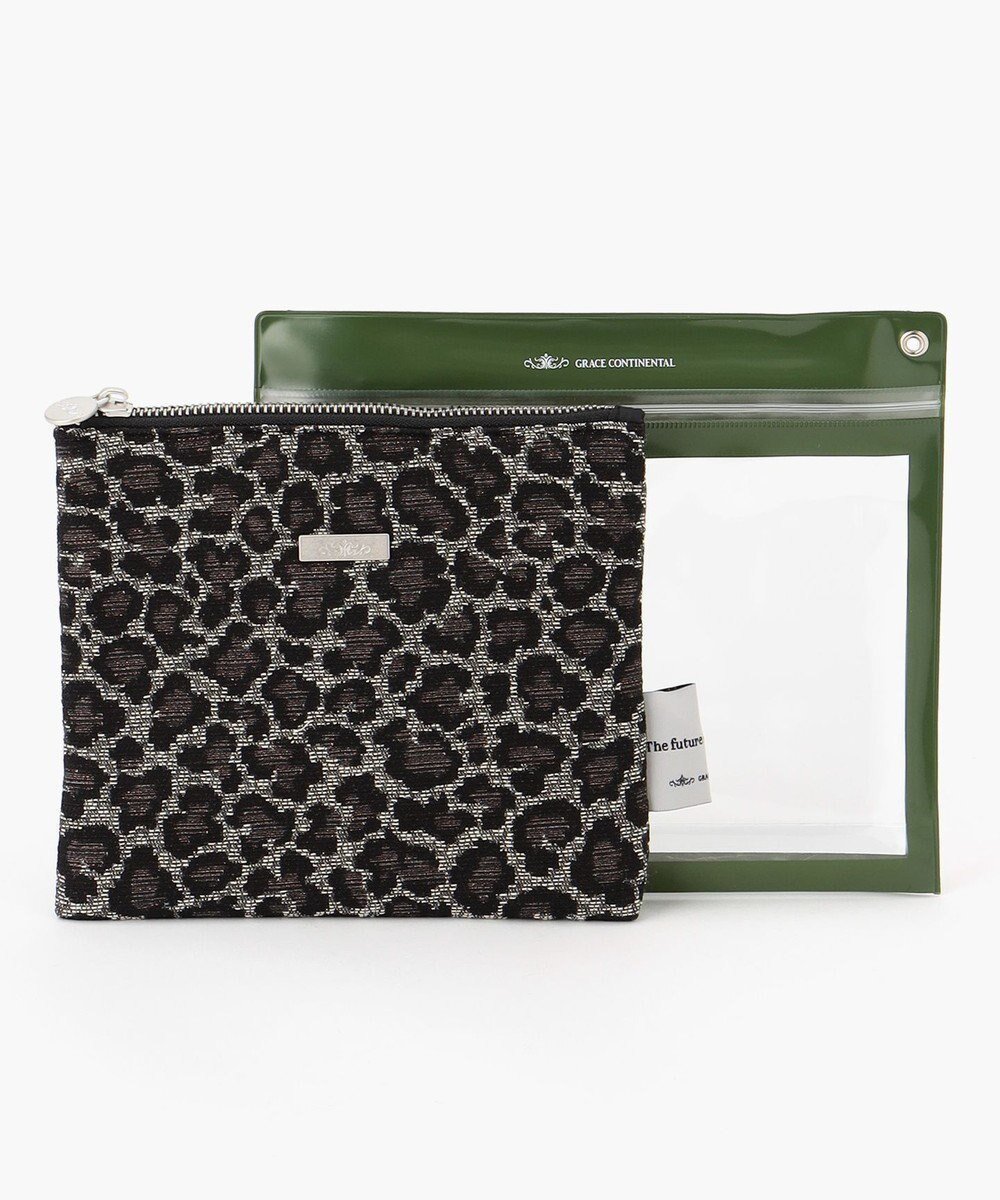 【グレース コンチネンタル/GRACE CONTINENTAL】のFabricフラットポーチ-AW インテリア・キッズ・メンズ・レディースファッション・服の通販 founy(ファニー) ファッション Fashion レディースファッション Fashion for Women ミニ財布・二つ折り財布 Wallets & Card Cases ポーチ&ミニバッグ Pouches & Mini Bags スマート Smart, Elegant フラット Flat, Flat Shoes ポーチ Pouch, Small Case 財布 Wallet, Purse ダークブラウン|ID: prp329100004676906 ipo3291000000034263769