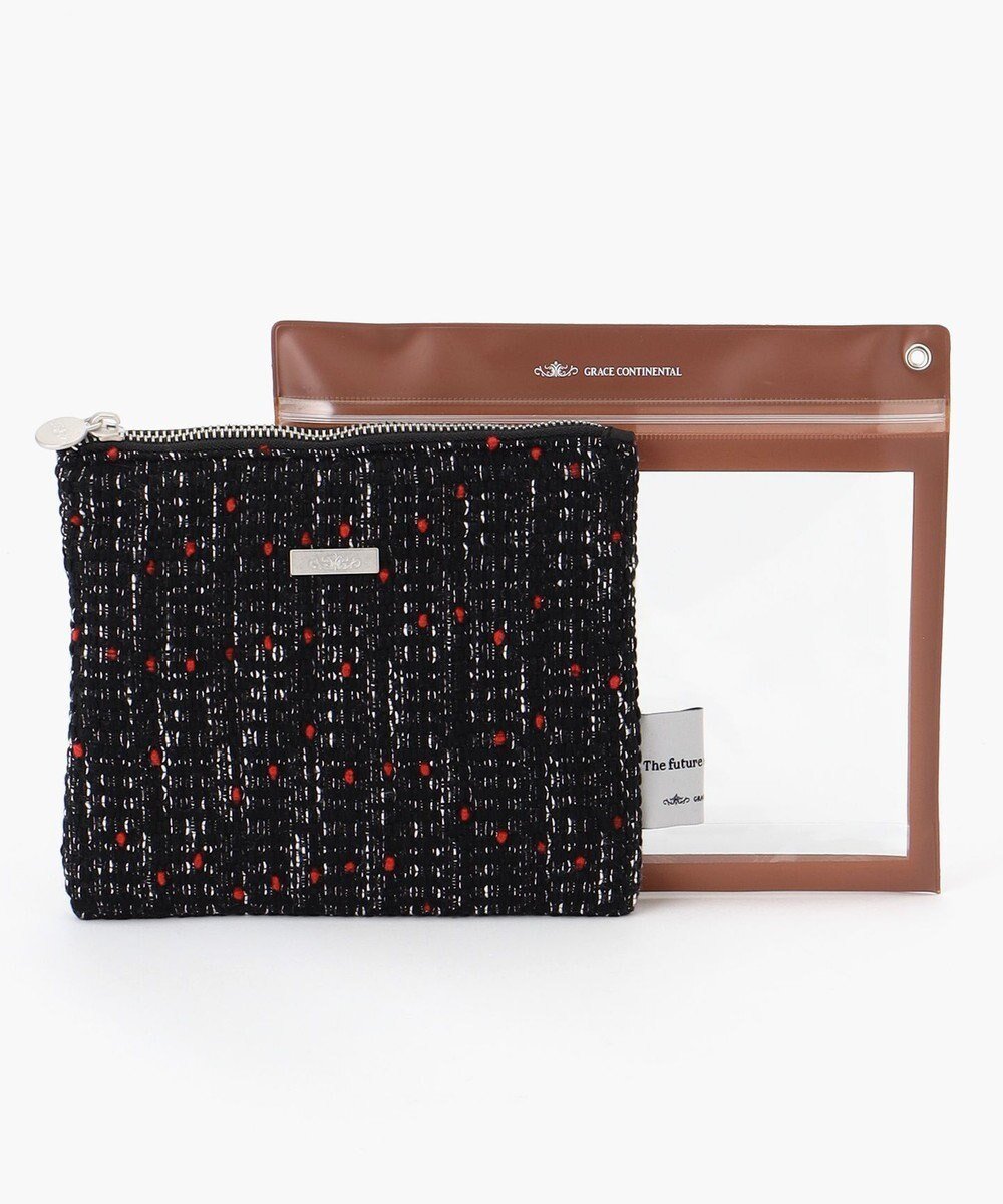 【グレース コンチネンタル/GRACE CONTINENTAL】のFabricフラットポーチ-AW インテリア・キッズ・メンズ・レディースファッション・服の通販 founy(ファニー) ファッション Fashion レディースファッション Fashion for Women ミニ財布・二つ折り財布 Wallets & Card Cases ポーチ&ミニバッグ Pouches & Mini Bags スマート Smart, Elegant フラット Flat, Flat Shoes ポーチ Pouch, Small Case 財布 Wallet, Purse グレー|ID: prp329100004676906 ipo3291000000034263771