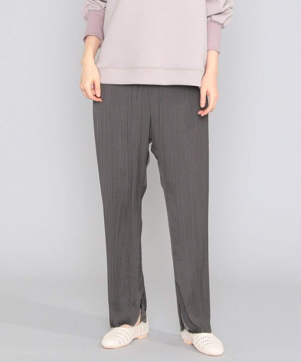 【シェアパーク/SHARE PARK】の【洗える】アンティークサテンプリーツパンツ 人気、トレンドファッション・服の通販 founy(ファニー) 　ファッション　Fashion　レディースファッション　Fashion for Women　パンツ　Pants & Trousers　サテン　Satin, Glossy Fabric　ストレート　Straight, Straight Cut　プリーツ　Pleats, Pleated　ランダム　Random, Irregular　夏　Summer　春　Spring　S/S・春夏　SS, Spring/Summer, Warm Season　楽ちん　Easy Fit, Comfortable　洗える　Machine Washable　 other-1|ID: prp329100004676915 ipo3291000000033791237