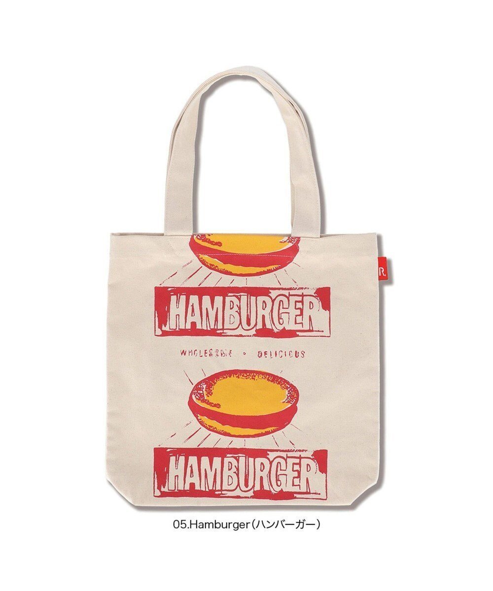 【ルートート/ROOTOTE】の4620【アンディ・ウォーホル:A4サイズ収納】/ RO トール ウォーホル-B インテリア・キッズ・メンズ・レディースファッション・服の通販 founy(ファニー) 　ファッション　Fashion　レディースファッション　Fashion for Women　バッグ　Bags　キャンバス　Canvas, Canvas Fabric　トラベル　Travel, Travel Gear　ニューヨーク　New York, NYC Style　ハンカチ　Handkerchief, Hanky　プリント　Print, Printed Pattern　ベーシック　Basic, Essential　ポケット　Pocket, Pocket Detail　旅行　Travel　05:ハンバーガー|ID: prp329100004676929 ipo3291000000034265623