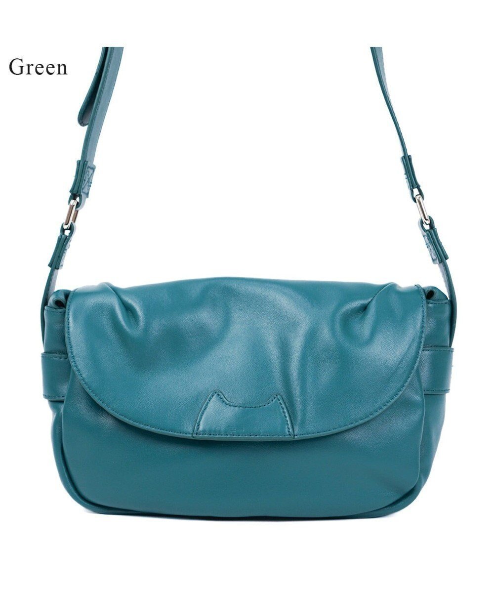 【ツモリチサト キャリー/tsumori chisato CARRY】のネコガオバッグ ショルダーバッグ インテリア・キッズ・メンズ・レディースファッション・服の通販 founy(ファニー) 　ファッション　Fashion　レディースファッション　Fashion for Women　バッグ　Bags　シンプル　Simple, Minimal　ネコ　Cat, Feline Motif　フラップ　Flap, Flap Pocket　軽量　Lightweight, Ultra Light　グリーン|ID: prp329100004676938 ipo3291000000034265729