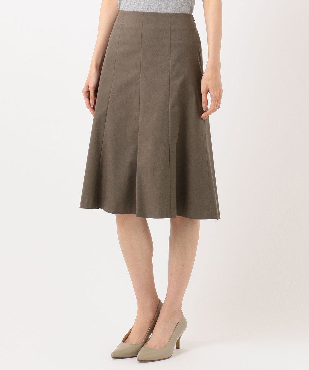 【ジェイ プレス/J.PRESS】の【シワになりにくい】コットンフィッティーシャーク スカート インテリア・キッズ・メンズ・レディースファッション・服の通販 founy(ファニー) 　ファッション　Fashion　レディースファッション　Fashion for Women　スカート　Skirts　シンプル　Simple, Minimal　ジャケット　Jacket, Outerwear　セットアップ　Set-Up, Coordinated Outfit　フェミニン　Feminine, Girly　フレア　Flare, Flared　フレアースカート　Flared Skirt, A-Line Skirt　人気　Popular, Best Seller　夏　Summer　定番　Standard, Basic Item　春　Spring　S/S・春夏　SS, Spring/Summer, Warm Season　洗える　Machine Washable　ブラウン系|ID: prp329100004676942 ipo3291000000034264891