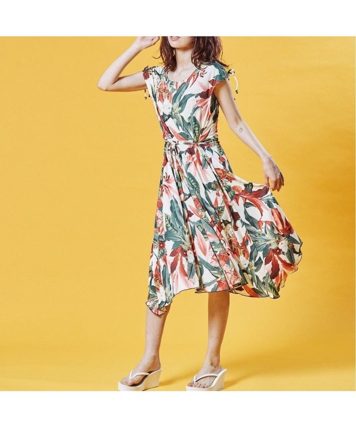 【三愛水着楽園/San-ai Resort】の【SALE】【Coral veil】Lily Garden ショルダードレス3点セット水着 9号/11号 インテリア・キッズ・メンズ・レディースファッション・服の通販 founy(ファニー) https://founy.com/ ファッション Fashion レディースファッション Fashion for Women 水着 Swimwear レディース水着・ビーチウェア Swimwear & Beachwear エレガント 上品 Elegant ショルダー Shoulder, Shoulder Strap ショーツ Shorts, Short Pants スリーブ Sleeve, Long Sleeve / Short Sleeve ドレス Dress, One-Piece ノースリーブ Sleeveless, No-Sleeve ビーチ Beach, Seaside フィット Fit, Slim Fit フレンチ French, French Style プリント Print, Printed Pattern ボタニカル Botanical, Floral Pattern 水着 Swimsuit, Swimwear リボン Ribbon, Bow リラックス Relax, Relaxed Fit ロング Long, Long-Length A/W・秋冬 Autumn/Winter S/S・春夏 SS, Spring/Summer, Warm Season 夏 Summer |ID: prp329100004676949 ipo3291000000033791359