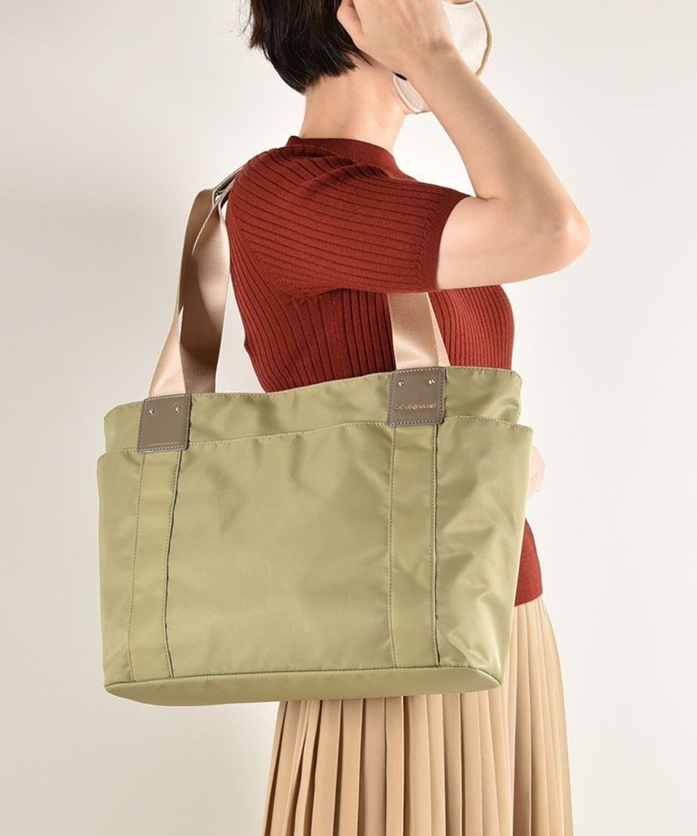 【ラ バガジェリー/LA BAGAGERIE】のナイロントートバッグ インテリア・キッズ・メンズ・レディースファッション・服の通販 founy(ファニー) 　ファッション　Fashion　レディースファッション　Fashion for Women　バッグ　Bags　おすすめ　Recommended / Our Picks　シンプル　Simple, Minimal　ポケット　Pocket, Pocket Detail　エレガント 上品　Elegant　軽量　Lightweight, Ultra Light　ビジネス 仕事 通勤　Business / Work / Commuting　カーキ|ID: prp329100004676950 ipo3291000000034265803