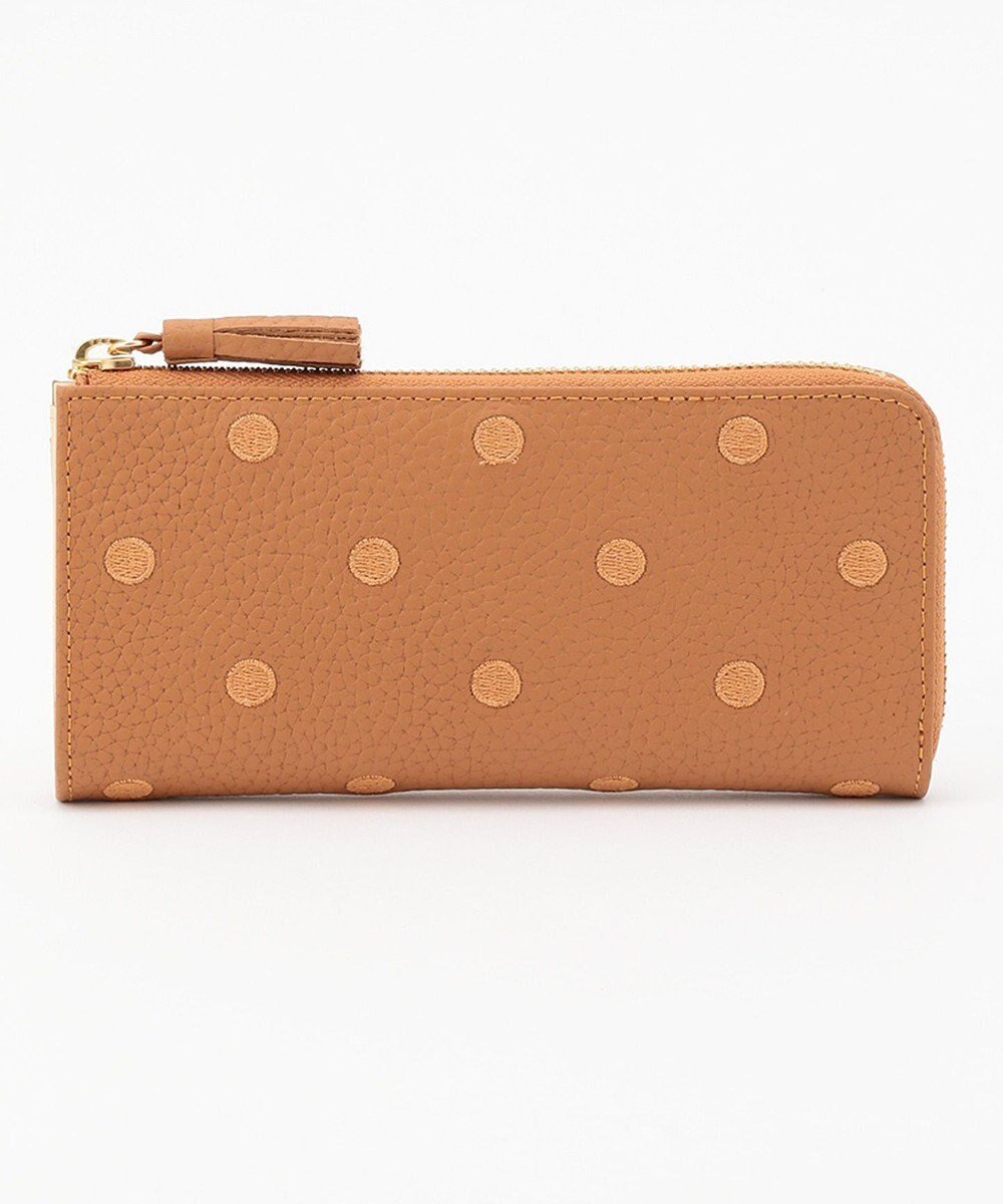 【アンビリオン/UNBILLION】のperche 牛革ドット刺繍L字パームフィット長財布 インテリア・キッズ・メンズ・レディースファッション・服の通販 founy(ファニー) ファッション Fashion レディースファッション Fashion for Women ミニ財布・二つ折り財布 Wallets & Card Cases おすすめ Recommended / Our Picks コンパクト Compact, Small Size ドット Polka Dot, Dot Pattern ベーシック Basic, Essential 財布 Wallet, Purse キャメル|ID: prp329100004676956 ipo3291000000034265858