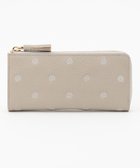 【アンビリオン/UNBILLION】のperche 牛革ドット刺繍L字パームフィット長財布 ライトグレー|ID: prp329100004676956 ipo3291000000034265859