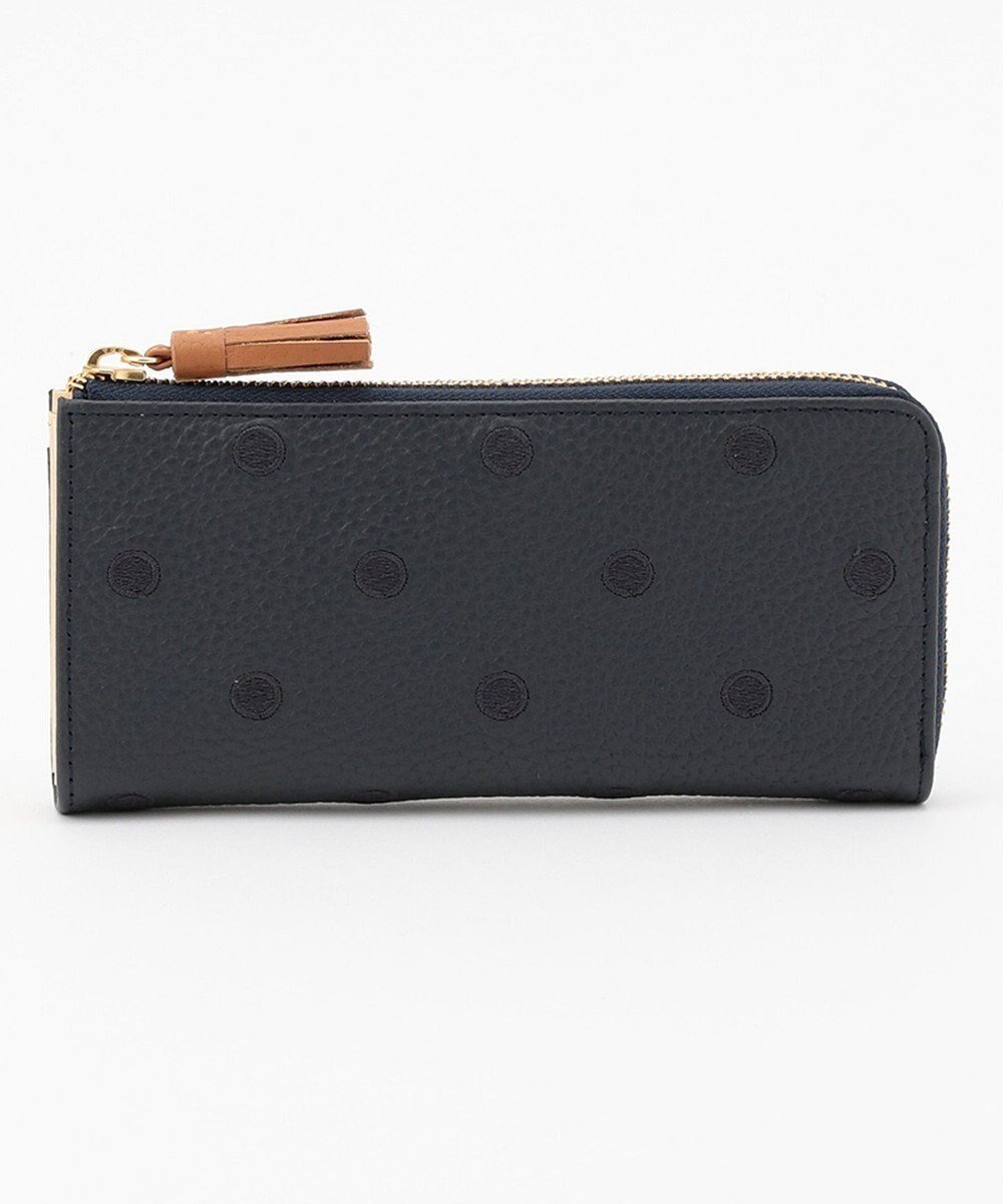 【アンビリオン/UNBILLION】のperche 牛革ドット刺繍L字パームフィット長財布 インテリア・キッズ・メンズ・レディースファッション・服の通販 founy(ファニー) ファッション Fashion レディースファッション Fashion for Women ミニ財布・二つ折り財布 Wallets & Card Cases おすすめ Recommended / Our Picks コンパクト Compact, Small Size ドット Polka Dot, Dot Pattern ベーシック Basic, Essential 財布 Wallet, Purse ネイビーキャメル|ID: prp329100004676956 ipo3291000000034265860