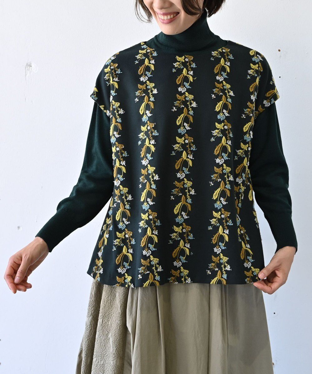 【ムーク/muuc】の〈保温&吸湿 ふんわり機能素材生地〉撫菜の花刺繍 ゆったりプルオーバー 人気、トレンドファッション・服の通販 founy(ファニー) 　ファッション　Fashion　レディースファッション　Fashion for Women　トップス・カットソー　Cut & Sew Tops　シャツ・ブラウス・オフィスカジュアル　Elegant Blouses & Button-Ups　カジュアルプルオーバー・ニットトップス　Pullovers & Knit Tops / Casual Pullovers　インナー　Innerwear　キャンバス　Canvas, Canvas Fabric　タートルネック　Turtleneck, High Neck　手編み　Hand-Knitted, Handmade Knit　パターン　Pattern, Design Print　A/W・秋冬　Autumn/Winter　S/S・春夏　SS, Spring/Summer, Warm Season　夏　Summer　 other-1|ID: prp329100004676998 ipo3291000000033791639