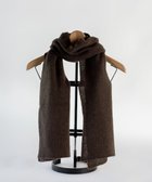 【アンドウール/AND WOOL】の〈上質な素材と手仕事から生まれた優しいニット〉ヤクの糸を編んだ細巾ストール ダークブラウン|ID: prp329100004677001 ipo3291000000033791659