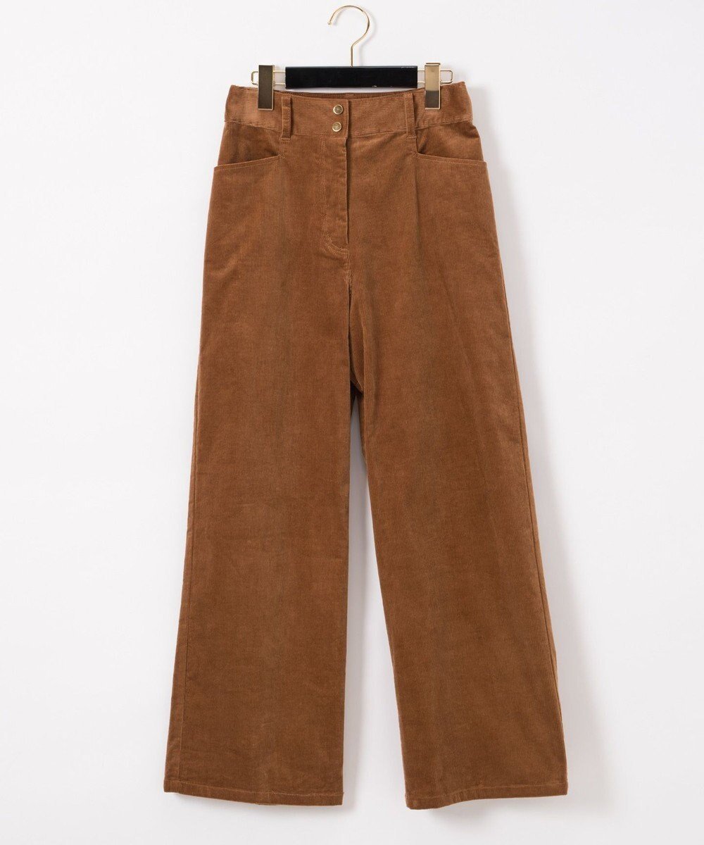 【グレース コンチネンタル/GRACE CONTINENTAL】のコーデュロイパンツ インテリア・キッズ・メンズ・レディースファッション・服の通販 founy(ファニー) 　ファッション　Fashion　レディースファッション　Fashion for Women　パンツ　Pants & Trousers　アンクル　Ankle-Length Design　コーデュロイ　Corduroy, Cord Fabric　シンプル　Simple, Minimal　メタル　Metal, Metal Parts　定番　Standard, Basic Item　A/W・秋冬　Autumn/Winter　ブラウン|ID: prp329100004677005 ipo3291000000033791675