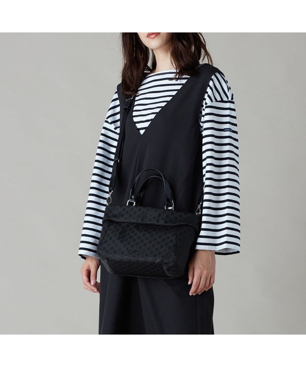 【イザック/Y'SACCS】のPolkaDots口折れミニトート 人気、トレンドファッション・服の通販 founy(ファニー) 　ファッション　Fashion　レディースファッション　Fashion for Women　バッグ　Bags　ショルダー　Shoulder, Shoulder Strap　ジャカード／ジャガード　Jacquard, Woven Pattern　ドット　Polka Dot, Dot Pattern　人気　Popular, Best Seller　無地　Plain, Solid Color　 other-1|ID: prp329100004677011 ipo3291000000034266530