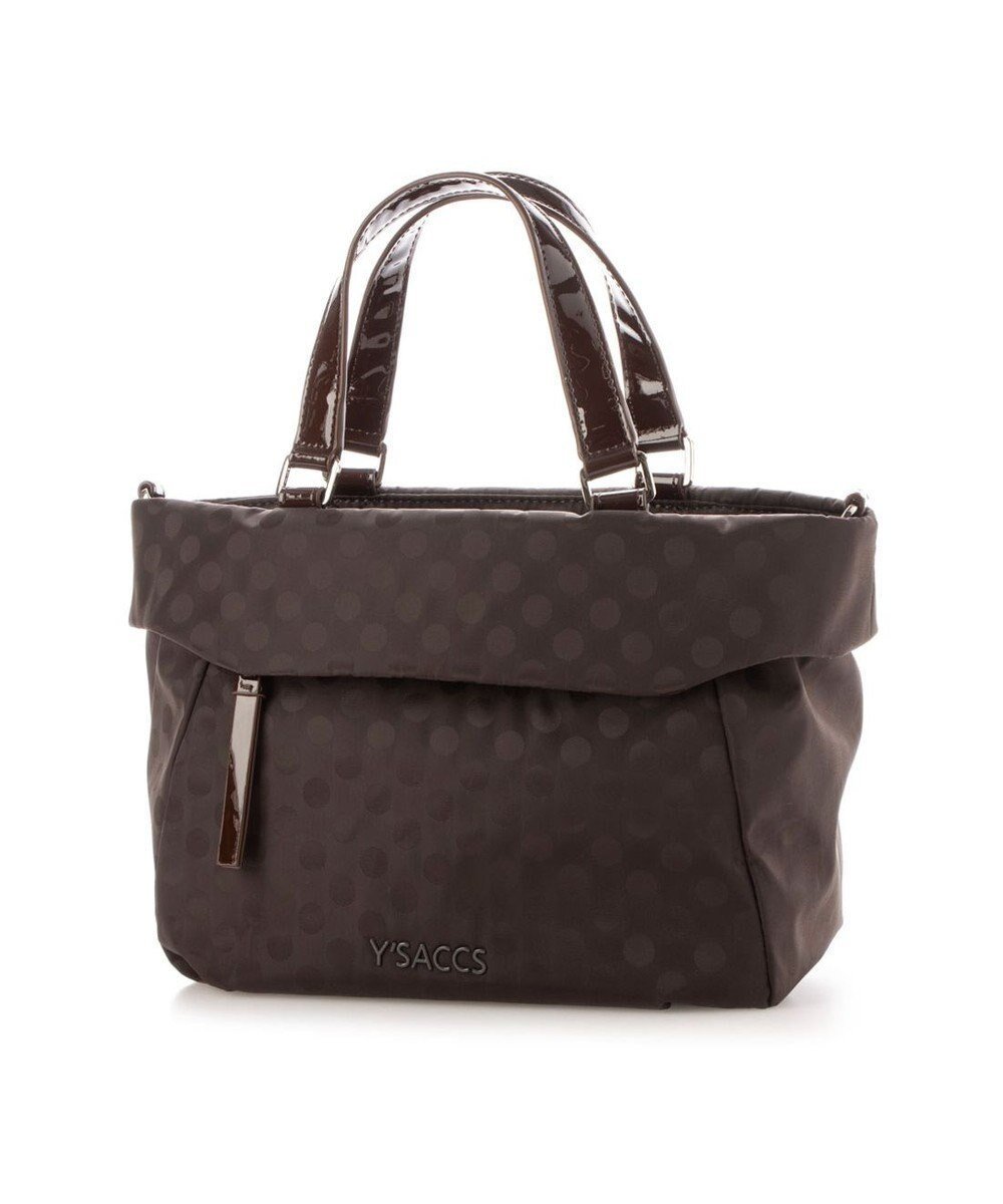 【イザック/Y'SACCS】のPolkaDots口折れミニトート インテリア・キッズ・メンズ・レディースファッション・服の通販 founy(ファニー) 　ファッション　Fashion　レディースファッション　Fashion for Women　バッグ　Bags　ショルダー　Shoulder, Shoulder Strap　ジャカード／ジャガード　Jacquard, Woven Pattern　ドット　Polka Dot, Dot Pattern　人気　Popular, Best Seller　無地　Plain, Solid Color　チョコ|ID: prp329100004677011 ipo3291000000034266537