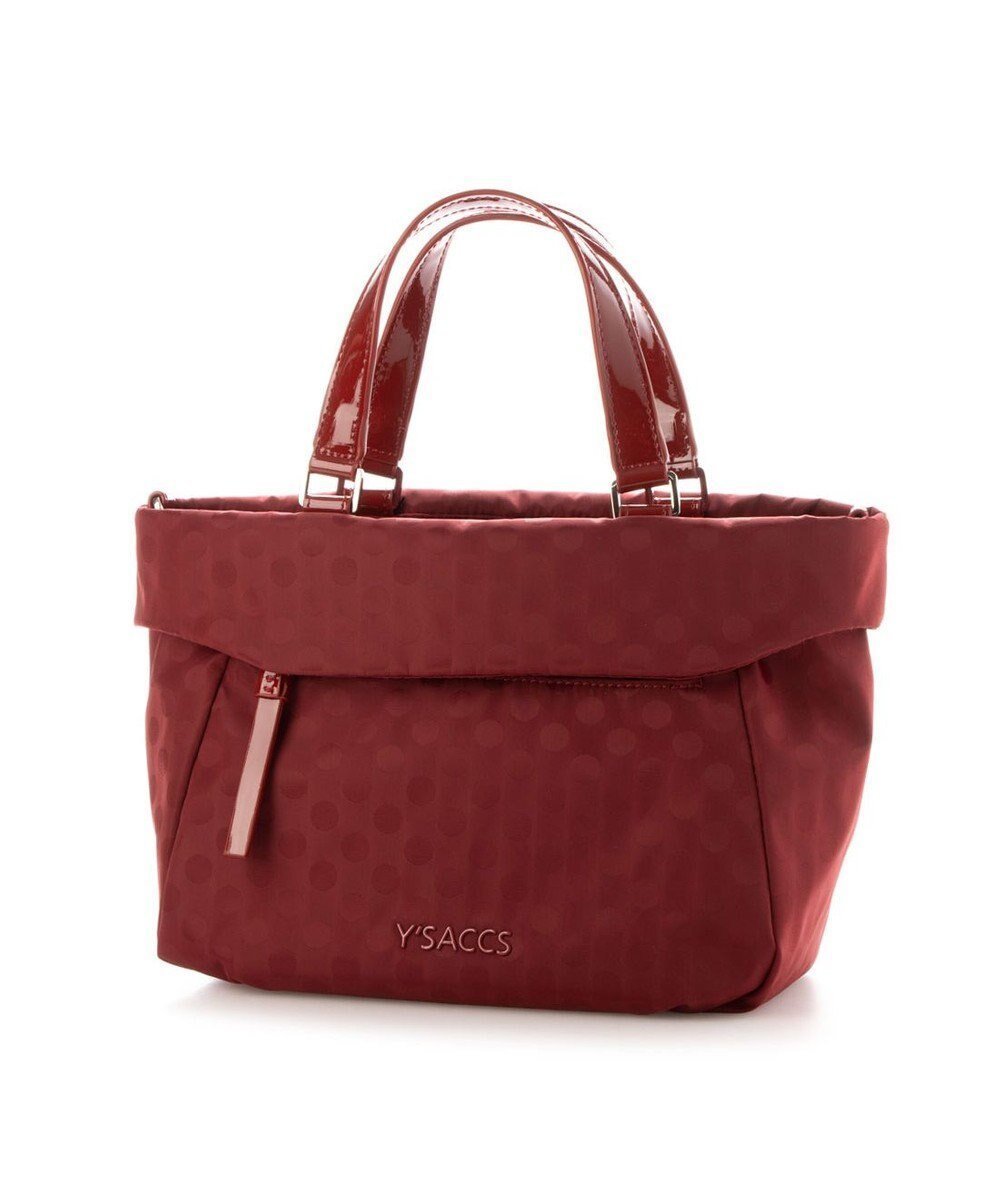 【イザック/Y'SACCS】のPolkaDots口折れミニトート インテリア・キッズ・メンズ・レディースファッション・服の通販 founy(ファニー) 　ファッション　Fashion　レディースファッション　Fashion for Women　バッグ　Bags　ショルダー　Shoulder, Shoulder Strap　ジャカード／ジャガード　Jacquard, Woven Pattern　ドット　Polka Dot, Dot Pattern　人気　Popular, Best Seller　無地　Plain, Solid Color　ワイン|ID: prp329100004677011 ipo3291000000034266542