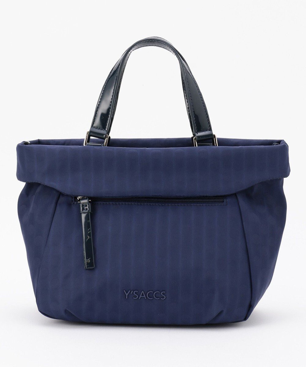 【イザック/Y'SACCS】のPolkaDots口折れミニトート インテリア・キッズ・メンズ・レディースファッション・服の通販 founy(ファニー) 　ファッション　Fashion　レディースファッション　Fashion for Women　バッグ　Bags　ショルダー　Shoulder, Shoulder Strap　ジャカード／ジャガード　Jacquard, Woven Pattern　ドット　Polka Dot, Dot Pattern　人気　Popular, Best Seller　無地　Plain, Solid Color　ネイビー|ID: prp329100004677011 ipo3291000000034266544