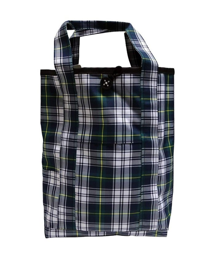 【プラスリング/+RING】の傘生地を使用した撥水トートバッグTALL グリーンチェック SR185 インテリア・キッズ・メンズ・レディースファッション・服の通販 founy(ファニー) https://founy.com/ ファッション Fashion レディースファッション Fashion for Women バッグ Bags レイングッズ・傘・晴雨兼用傘 Umbrellas & Rain Gear チェック Check, Plaid, Tartan ボンディング Bonding, Bonded Fabric ポケット Pocket, Pocket Detail ワイド Wide, Wide Fit 傘 Umbrella, Parasol |ID: prp329100004677041 ipo3291000000034265976