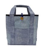 【プラスリング/+RING】の傘生地を使用した撥水トートバッグM BLU denim-like pattern SR242 青|ID: prp329100004677045 ipo3291000000034265279