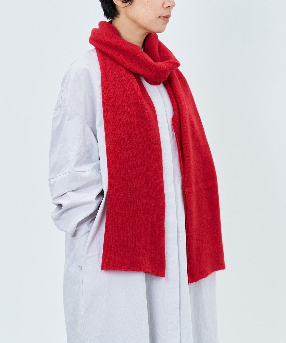 【アンドウール/AND WOOL】の〈上質な素材と手仕事から生まれた優しいニット〉カシミヤ100%の細巾ストール / マフラー インテリア・キッズ・メンズ・レディースファッション・服の通販 founy(ファニー) 　ファッション　Fashion　レディースファッション　Fashion for Women　ストール　Soft & Warm Scarves　マフラー・スヌード / 冬小物の定番　Scarves & Mufflers　キャンバス　Canvas, Canvas Fabric　ショール　Shawl, Wrap　ストール　Stole, Wrap　手編み　Hand-Knitted, Handmade Knit　ベーシック　Basic, Essential　マフラー　Scarf, Muffler　A/W・秋冬　Autumn/Winter　S/S・春夏　SS, Spring/Summer, Warm Season　夏　Summer　ギフト プレゼント　Gift / Present　レッド|ID: prp329100004677072 ipo3291000000034267084