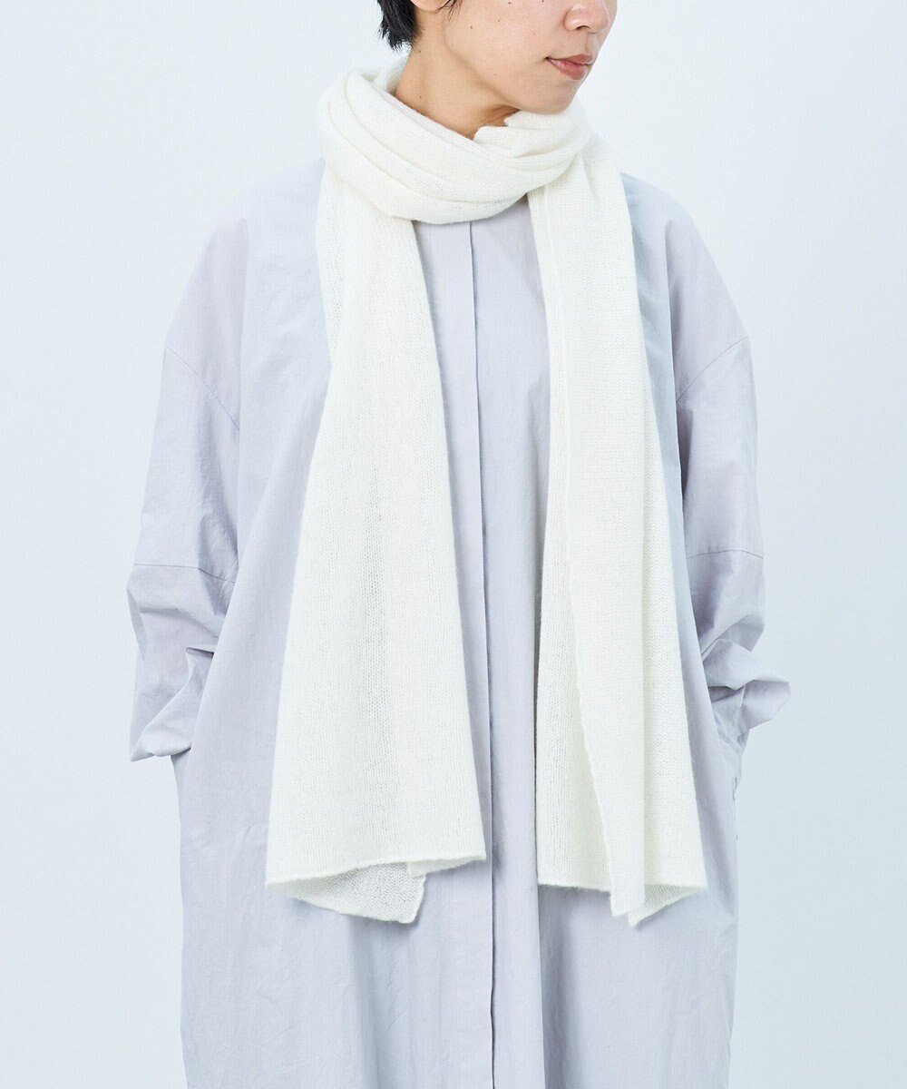 【アンドウール/AND WOOL】の〈上質な素材と手仕事から生まれた優しいニット〉カシミヤ100%の細巾ストール / マフラー インテリア・キッズ・メンズ・レディースファッション・服の通販 founy(ファニー) 　ファッション　Fashion　レディースファッション　Fashion for Women　ストール　Soft & Warm Scarves　マフラー・スヌード / 冬小物の定番　Scarves & Mufflers　キャンバス　Canvas, Canvas Fabric　ショール　Shawl, Wrap　ストール　Stole, Wrap　手編み　Hand-Knitted, Handmade Knit　ベーシック　Basic, Essential　マフラー　Scarf, Muffler　A/W・秋冬　Autumn/Winter　S/S・春夏　SS, Spring/Summer, Warm Season　夏　Summer　ギフト プレゼント　Gift / Present　ホワイト|ID: prp329100004677072 ipo3291000000034267085