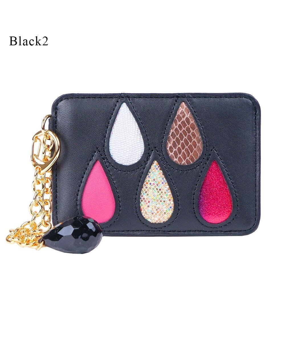【ツモリチサト キャリー/tsumori chisato CARRY】のドロップス パスケース 定期入れ チェーンストラップ付き【かわいいデザイン!本革のやわらかな風合い】 インテリア・キッズ・メンズ・レディースファッション・服の通販 founy(ファニー) ファッション Fashion レディースファッション Fashion for Women ミニ財布・二つ折り財布 Wallets & Card Cases パッチワーク Patchwork, Mixed Fabric ポケット Pocket, Pocket Detail 人気 Popular, Best Seller 財布 Wallet, Purse ブラックⅡ|ID: prp329100004677120 ipo3291000000034267589