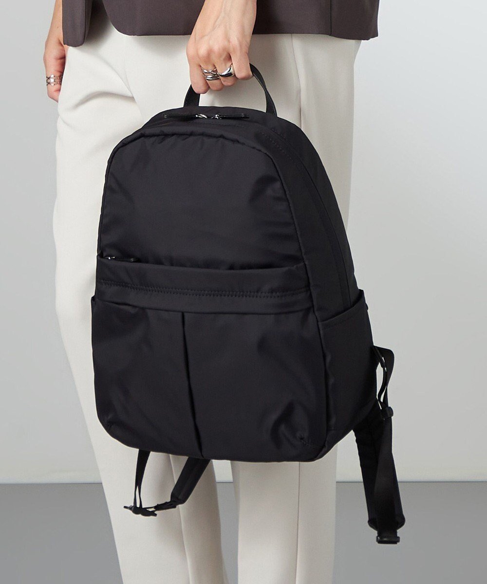 【イザック/Y'SACCS】のナイロンタフタ リュックサック インテリア・キッズ・メンズ・レディースファッション・服の通販 founy(ファニー) 　ファッション　Fashion　レディースファッション　Fashion for Women　バッグ　Bags　おすすめ　Recommended / Our Picks　タフタ　Taffeta, Structured Fabric　フロント　Front, Front Design　ポケット　Pocket, Pocket Detail　メッシュ　Mesh, Net Fabric　リュック　Backpack, Rucksack　旅行　Travel　軽量　Lightweight, Ultra Light　ブラック|ID: prp329100004677132 ipo3291000000034425321