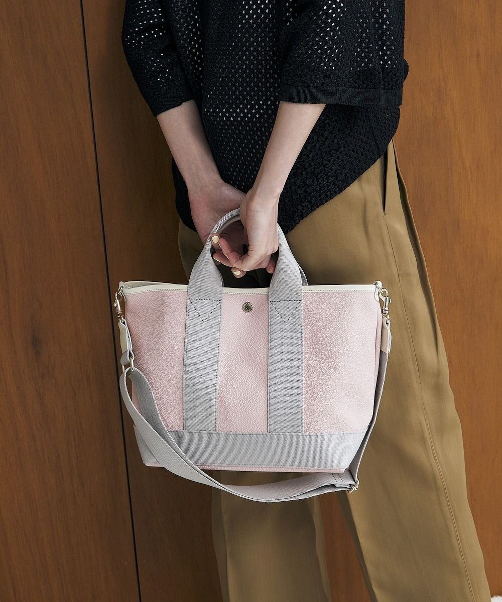 【トプカピ/TOPKAPI】の【Breath TOPKAPI】スコッチグレイン ネオレザー トート バッグ ショルダー付き M インテリア・キッズ・メンズ・レディースファッション・服の通販 founy(ファニー) 　ファッション　Fashion　レディースファッション　Fashion for Women　バッグ　Bags　ショルダー　Shoulder, Shoulder Strap　トラベル　Travel, Travel Gear　トレンド　Trend, Trending Now　定番　Standard, Basic Item　人気　Popular, Best Seller　バランス　Balance, Style Balance　ビーチ　Beach, Seaside　ポーチ　Pouch, Small Case　リゾート　Resort, Vacation Style　おすすめ　Recommended / Our Picks　ピンク|ID: prp329100004677135 ipo3291000000034266114