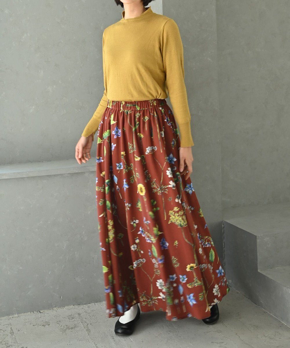 【ムーク/muuc】の〈畑の花モチーフ水彩画プリント〉hatake no hana スカート(セットアップ可能) インテリア・キッズ・メンズ・レディースファッション・服の通販 founy(ファニー) 　ファッション　Fashion　レディースファッション　Fashion for Women　セットアップ　Matching Sets　スカート・ミニ/ミディ/マキシ　Skirts / Mini, Midi & Maxi Skirts　キャップ&ハット　Hats & Caps　オーガニック　Organic Cotton　春　Spring　キャンバス　Canvas, Canvas Fabric　シルク　Silk, 100% Silk　セットアップ　Set-Up, Coordinated Outfit　手編み　Hand-Knitted, Handmade Knit　パターン　Pattern, Design Print　プリント　Print, Printed Pattern　メッシュ　Mesh, Net Fabric　モチーフ　Motif, Design Theme　S/S・春夏　SS, Spring/Summer, Warm Season　再入荷　Restock / Back in Stock　夏　Summer　レッド|ID: prp329100004677140 ipo3291000000033792245