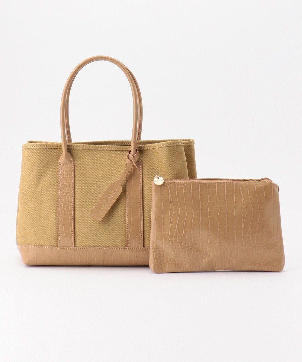 【アンビリオン/UNBILLION】のcachecache パーテーションキャンバストートバッグL インテリア・キッズ・メンズ・レディースファッション・服の通販 founy(ファニー) 　ファッション　Fashion　レディースファッション　Fashion for Women　バッグ　Bags　カラフル　Colorful Design　キャンバス　Canvas, Canvas Fabric　ハンド　Hand, Handmade　パイソン　Python, Snakeskin Pattern　フラップ　Flap, Flap Pocket　ポーチ　Pouch, Small Case　ミックス　Mix, Mixed Style　モチーフ　Motif, Design Theme　レオパード　Leopard, Animal Print　キャメル|ID: prp329100004677182 ipo3291000000034267969