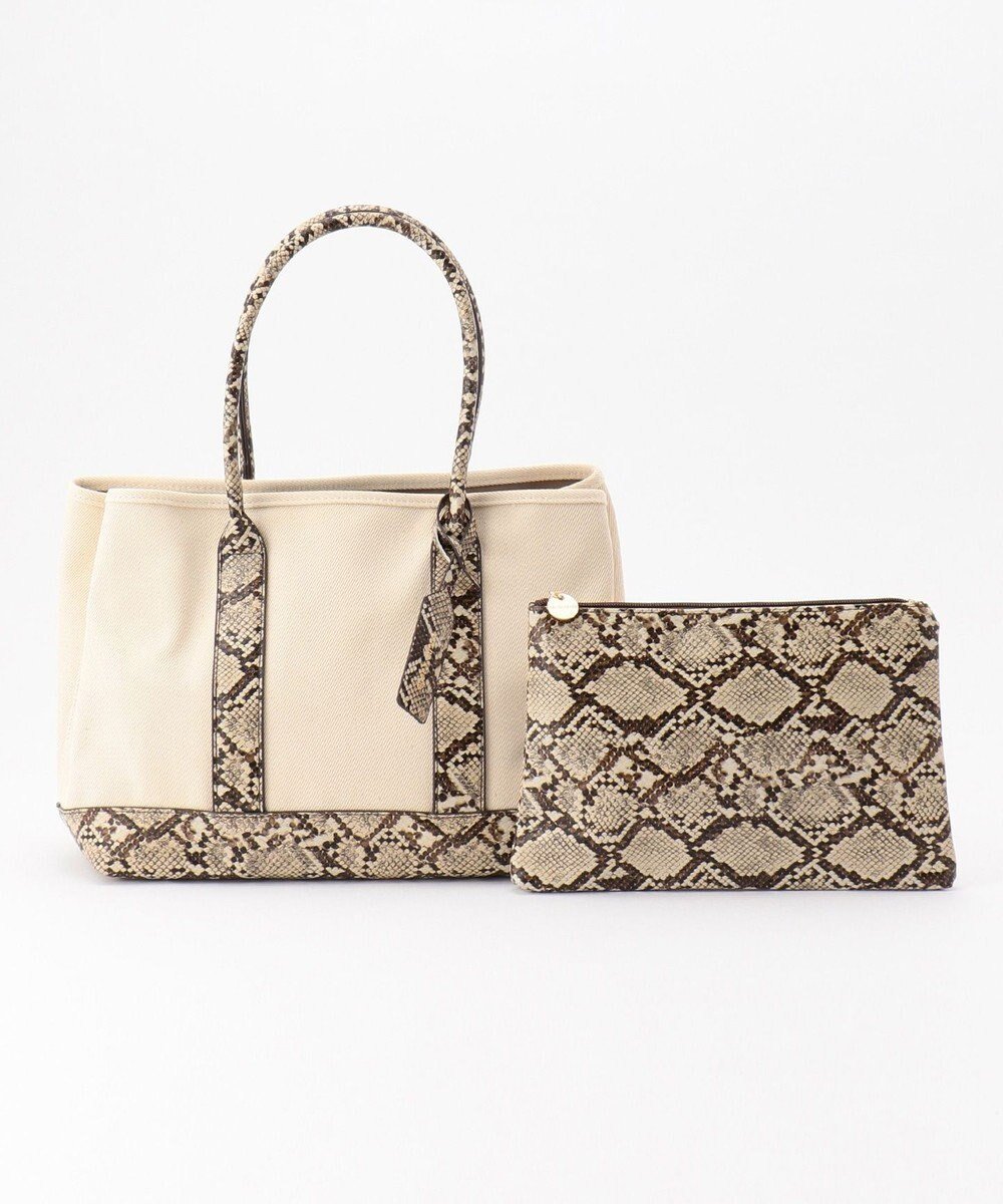 【アンビリオン/UNBILLION】のcachecache パーテーションキャンバストートバッグL インテリア・キッズ・メンズ・レディースファッション・服の通販 founy(ファニー) 　ファッション　Fashion　レディースファッション　Fashion for Women　バッグ　Bags　カラフル　Colorful Design　キャンバス　Canvas, Canvas Fabric　ハンド　Hand, Handmade　パイソン　Python, Snakeskin Pattern　フラップ　Flap, Flap Pocket　ポーチ　Pouch, Small Case　ミックス　Mix, Mixed Style　モチーフ　Motif, Design Theme　レオパード　Leopard, Animal Print　パイソン|ID: prp329100004677182 ipo3291000000034267972