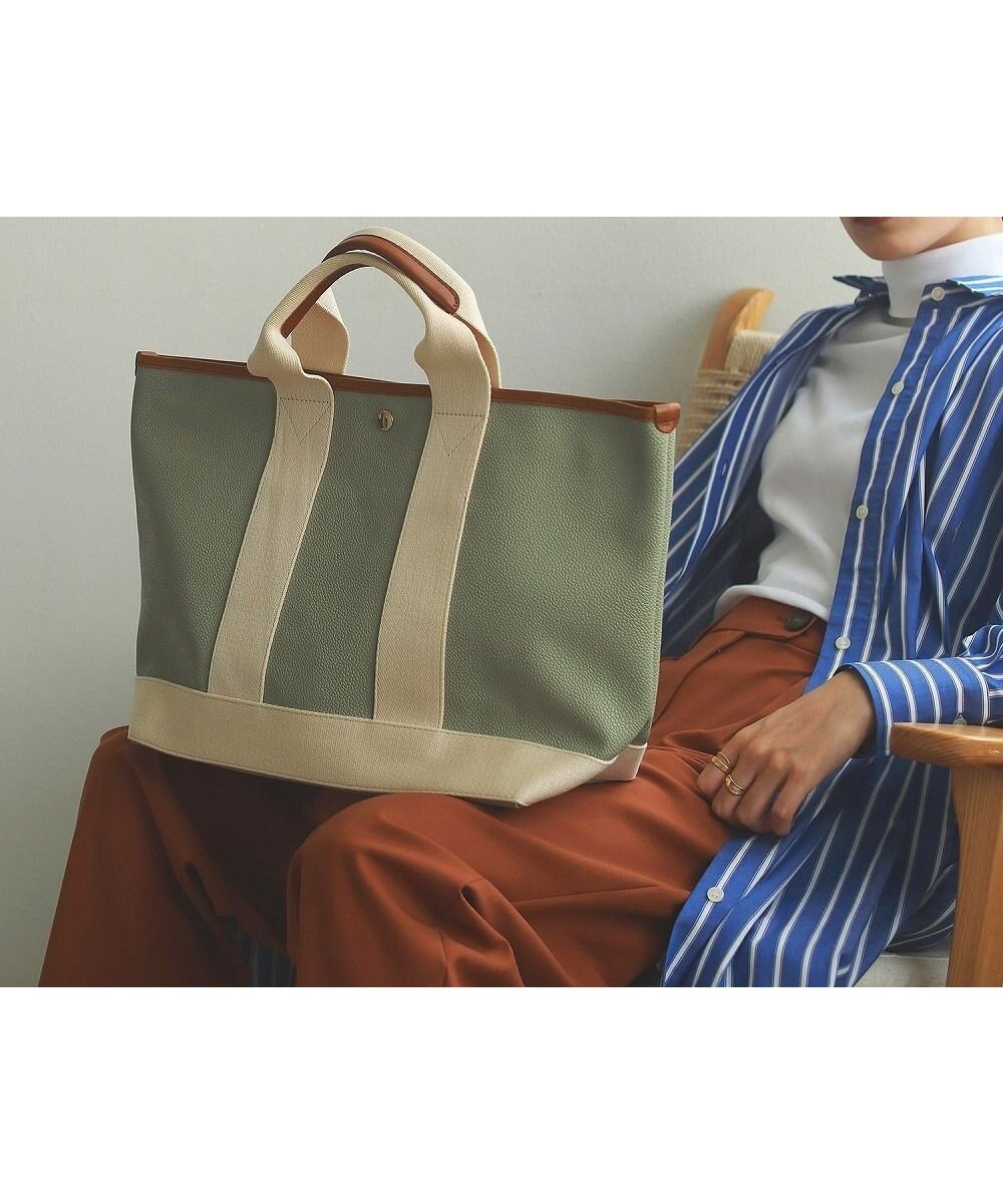 【トプカピ/TOPKAPI】の【Breath TOPKAPI】SCOTCH GRAIN スコッチグレイン ネオレザー A4トートバッグ インテリア・キッズ・メンズ・レディースファッション・服の通販 founy(ファニー) 　ファッション　Fashion　レディースファッション　Fashion for Women　バッグ　Bags　軽量　Lightweight, Ultra Light　ショルダー　Shoulder, Shoulder Strap　スタイリッシュ　Stylish, Fashionable　トラベル　Travel, Travel Gear　人気　Popular, Best Seller　ビーチ　Beach, Seaside　ポーチ　Pouch, Small Case　リゾート　Resort, Vacation Style　おすすめ　Recommended / Our Picks　日本製　Made In Japan　ビジネス 仕事 通勤　Business / Work / Commuting　グリーングレー|ID: prp329100004677190 ipo3291000000034268119