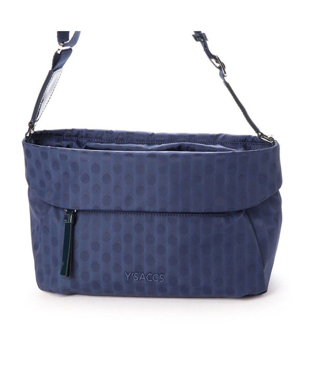【イザック/Y'SACCS】のPolka Dots 口折れショルダー インテリア・キッズ・メンズ・レディースファッション・服の通販 founy(ファニー) 　ファッション　Fashion　レディースファッション　Fashion for Women　ショルダー　Shoulder, Shoulder Strap　ドット　Polka Dot, Dot Pattern　ベーシック　Basic, Essential　ポケット　Pocket, Pocket Detail　人気　Popular, Best Seller　定番　Standard, Basic Item　財布　Wallet, Purse　ネイビー|ID: prp329100004677217 ipo3291000000033792537
