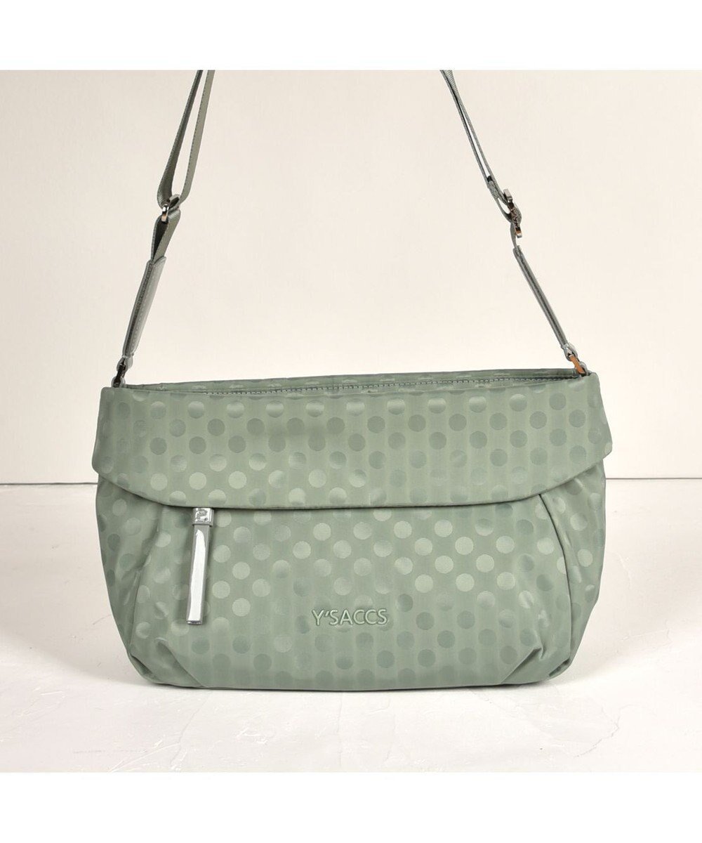 【イザック/Y'SACCS】のPolka Dots 口折れショルダー インテリア・キッズ・メンズ・レディースファッション・服の通販 founy(ファニー) 　ファッション　Fashion　レディースファッション　Fashion for Women　ショルダー　Shoulder, Shoulder Strap　ドット　Polka Dot, Dot Pattern　ベーシック　Basic, Essential　ポケット　Pocket, Pocket Detail　人気　Popular, Best Seller　定番　Standard, Basic Item　財布　Wallet, Purse　ライトグリーン|ID: prp329100004677217 ipo3291000000033792538