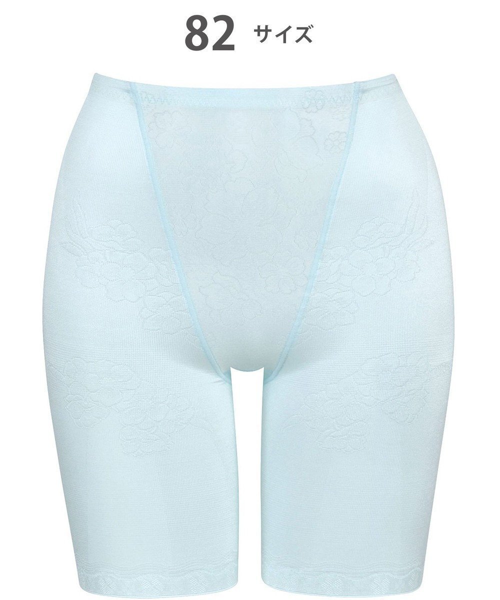 【ウィング/Wing】のガードル 【キュッとアップパンツ】 ヒップをまるくメリハリあるラインに ラクにおなか押さえ ロング丈 KQ0745 ウイング/ワコール インテリア・キッズ・メンズ・レディースファッション・服の通販 founy(ファニー) 　ファッション　Fashion　レディースファッション　Fashion for Women　パンツ　Pants & Trousers　下着・ランジェリー　Lingerie & Intimates　アンダーウェア・ベースインナー・肌着　Underwear / Base Layer / Undergarments　なめらか　Smooth, Silky Texture　アンダー　Underwear Essentials　メッシュ　Mesh, Net Fabric　ロング　Long, Long-Length　ブルー|ID: prp329100004677249 ipo3291000000034268789