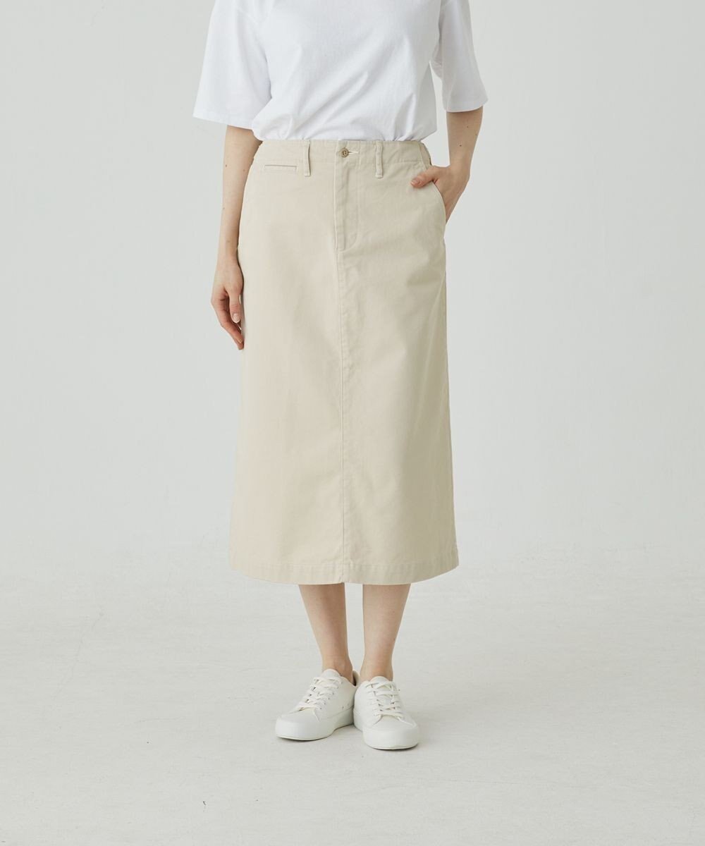 【サキュウ/caqu】のM45 Chino skirt キレイめチノスカート インテリア・キッズ・メンズ・レディースファッション・服の通販 founy(ファニー) 　ファッション　Fashion　レディースファッション　Fashion for Women　スカート　Skirts　ジーンズ　Jeans, Denim Pants　A/W・秋冬　Autumn/Winter　S/S・春夏　SS, Spring/Summer, Warm Season　夏　Summer　ivory|ID: prp329100004677291 ipo3291000000033792742