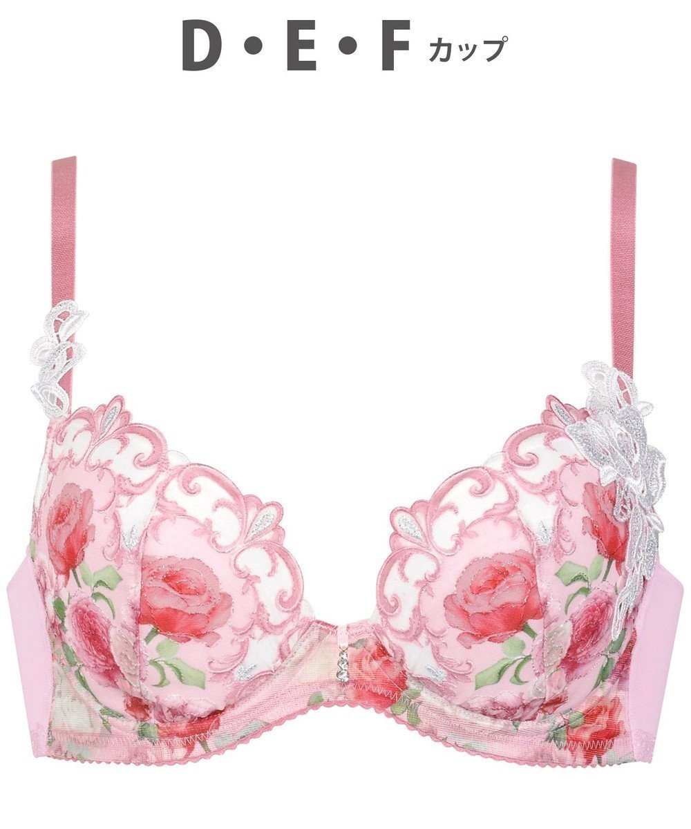 【ワコール/WACOAL】のルジェ 【ハッピーFitブラ】 ブラジャー 谷間を寄せてキープ シルエットすっきり(脇から背中) サイズに合わせたバストメイク ブラ レディース BCA437 /ワコール インテリア・キッズ・メンズ・レディースファッション・服の通販 founy(ファニー) 　ファッション　Fashion　レディースファッション　Fashion for Women　アンダー　Underwear Essentials　クリスタル　Crystal, Swarovski　チャーム　Charm, Pendant　ブラジャー　Bra, Lingerie　プリント　Print, Printed Pattern　レース　Lace, Lace Fabric　ピンク|ID: prp329100004677317 ipo3291000000033792934