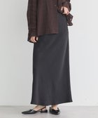 【アースミュージックアンドエコロジー/earth music&ecology】のストレッチサテンスカート Black|ID: prp329100004677408 ipo3291000000033793524