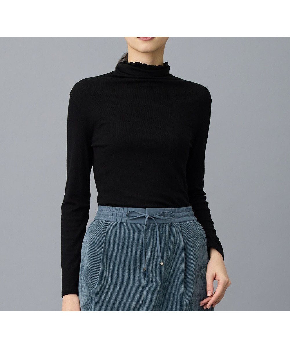 【自由区/JIYU-KU】のベアテレコボトルネック カットソー 人気、トレンドファッション・服の通販 founy(ファニー) 　ファッション　Fashion　レディースファッション　Fashion for Women　トップス・カットソー　Cut & Sew Tops　シャツ・ブラウス・オフィスカジュアル　Elegant Blouses & Button-Ups　ロングTシャツ・Tシャツ　Longline T-Shirts & Tees　カットソー・ベーシックTシャツ　Cut-and-Sewn Tops / Stretch Tees & Basics　おすすめ　Recommended / Our Picks　カットソー　Cut and Sewn Top　シルク　Silk, 100% Silk　シンプル　Simple, Minimal　ストレッチ　Stretch, Stretchy Fabric　ドレープ　Drape, Draping Fabric　フィット　Fit, Slim Fit　ボトルネック　Bottle Neck, Mock Neck　A/W・秋冬　Autumn/Winter　 other-1|ID: prp329100004677427 ipo3291000000034675586