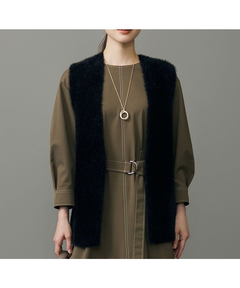 【自由区/JIYU-KU】のニットファー ジレ インテリア・キッズ・メンズ・レディースファッション・服の通販 founy(ファニー) 　ファッション　Fashion　レディースファッション　Fashion for Women　アウター　Coat / Outerwear Collection　トップス・カットソー　Cut & Sew Tops　ニット　Knit Tops & Sweaters　ベスト&ジレ / 重ね着スタイル　Vests & Gilets　ベスト　Vest, Waistcoat　A/W・秋冬　Autumn/Winter　ブラック|ID: prp329100004677446 ipo3291000000033793709